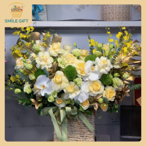 giỏ hoa tươi sang trọng