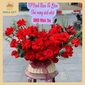 giỏ hoa tươi sang trọng