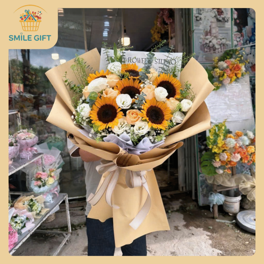 bó hoa tặng bạn gái